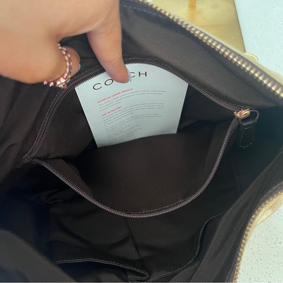 Coach Gold Hobo Bag with Slouchy Design - Picture 8 of 10